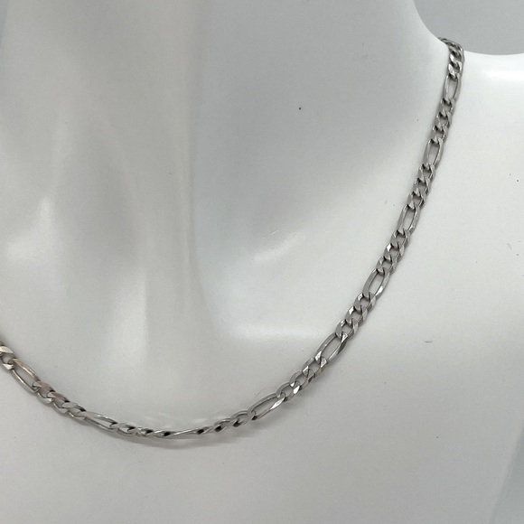 925 Sterling Silver Figaro Choker ⛓ - Picture 8 of 11